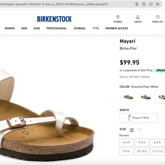 Birkenstock Mayari Sandals - Graceful Pearl - Size 36 - Picture 6 of 11